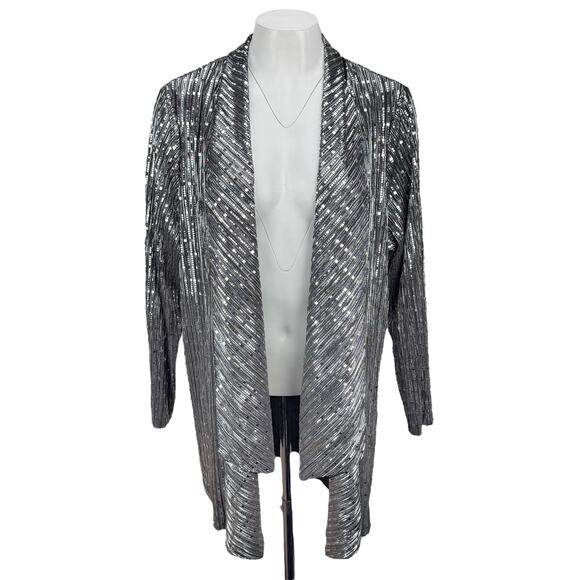 FRANK LYMAN Shimmering Sequins Cover Up Women's Plus Size 16 - Picture 1 of 5